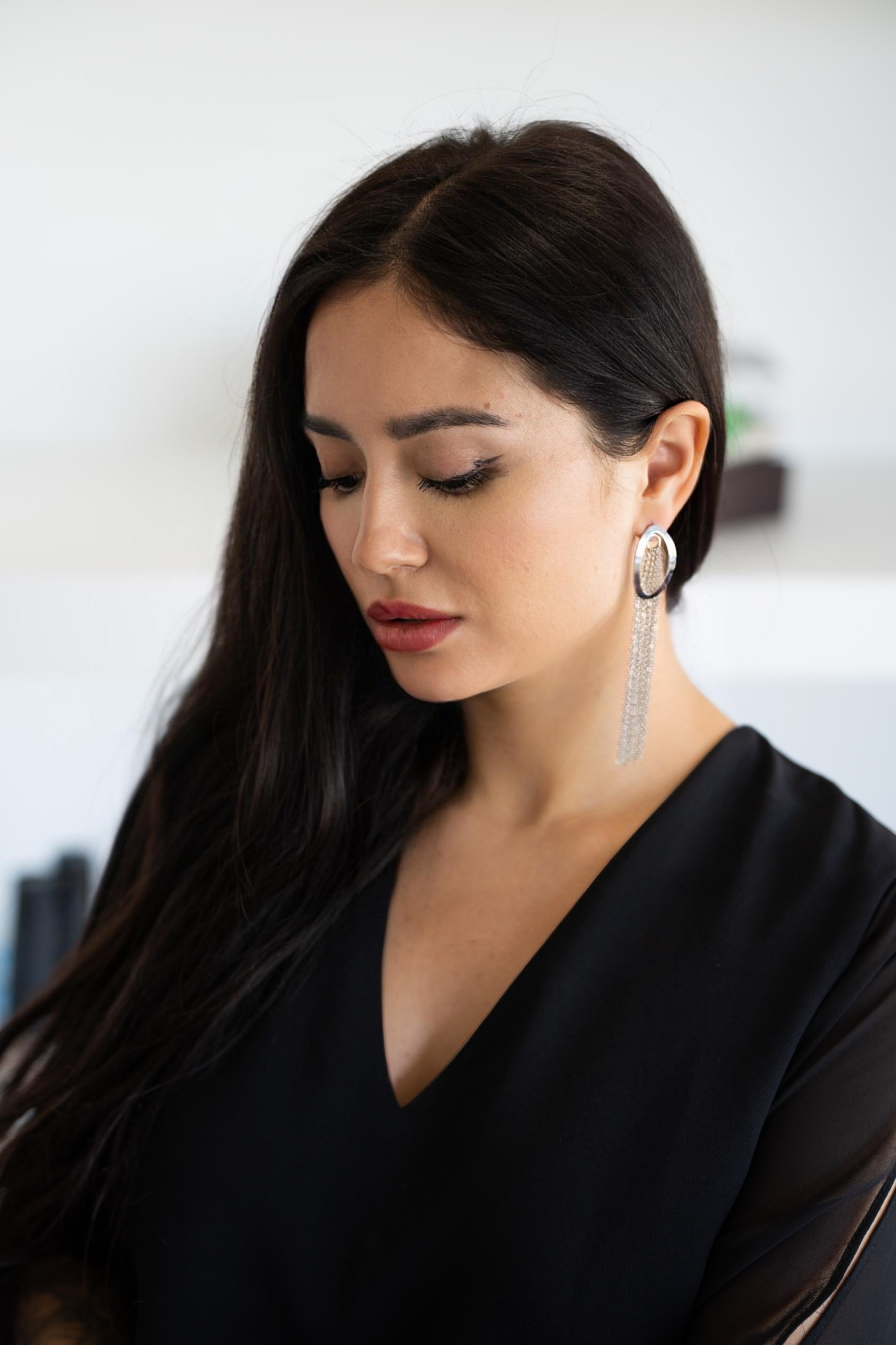 Sparkling Chain Chandelier Earrings