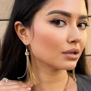 Sweet Chain Tassel Earrings